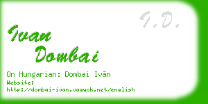 ivan dombai business card